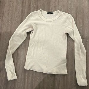 Brandy waffle knit long sleeve
